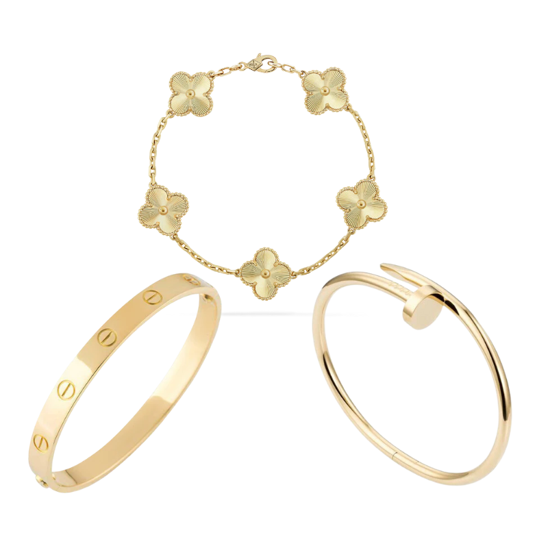 Golden | Stapelbara Armbandset