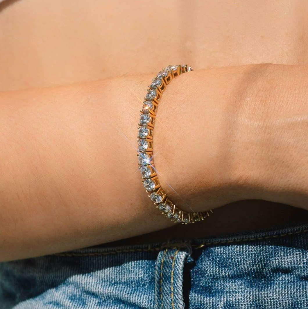 Golden Sparkle | Tennisarmband