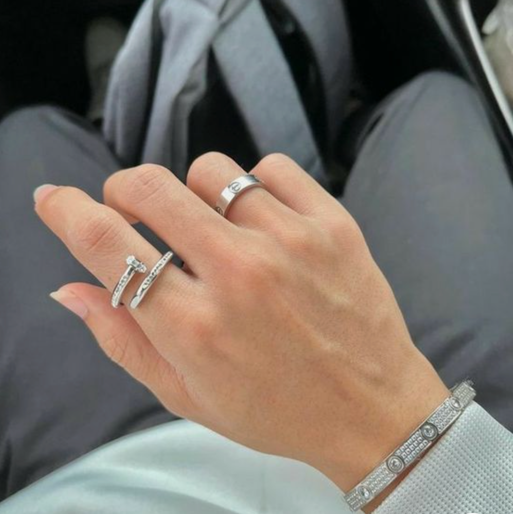 Silver Lyster | Diamantring