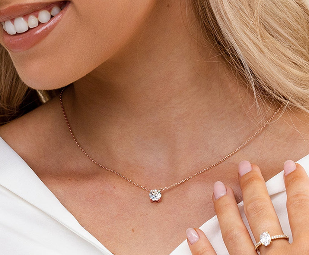 Silver Solitaire | Halsband